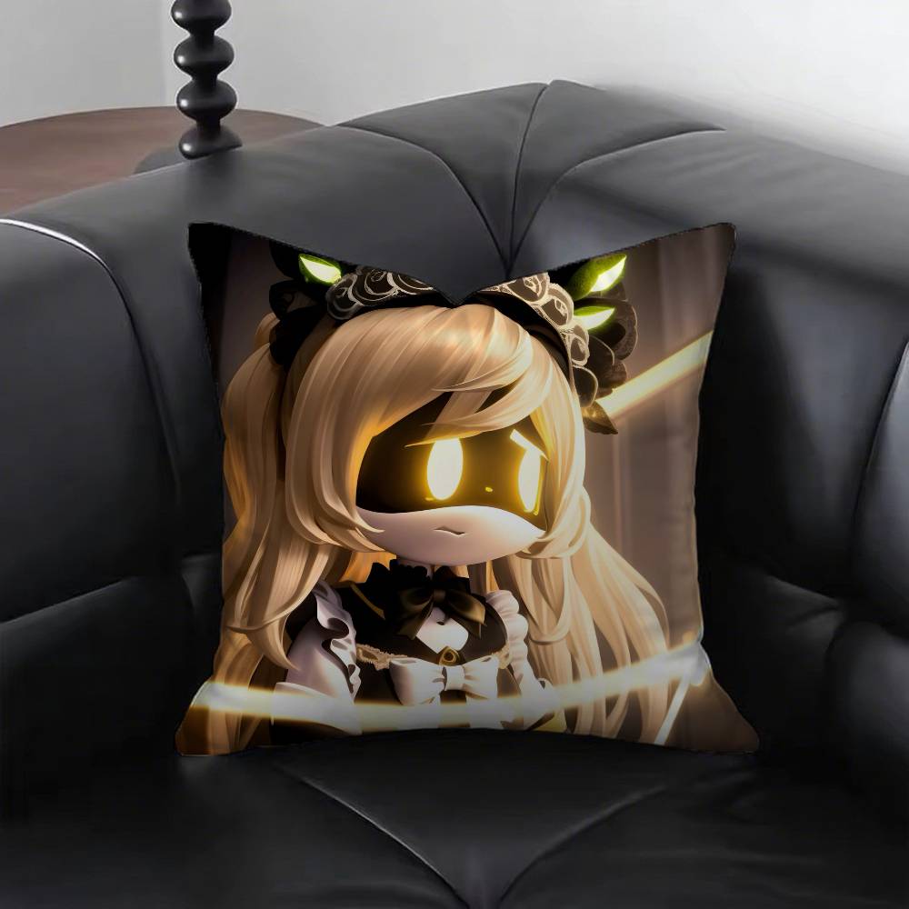 

Horror Anime Murder Drones Pillow Case Fashion Square Pillowcase Bedroom Sofa Room Ins Decoration Leisure 40x40cm16x16in