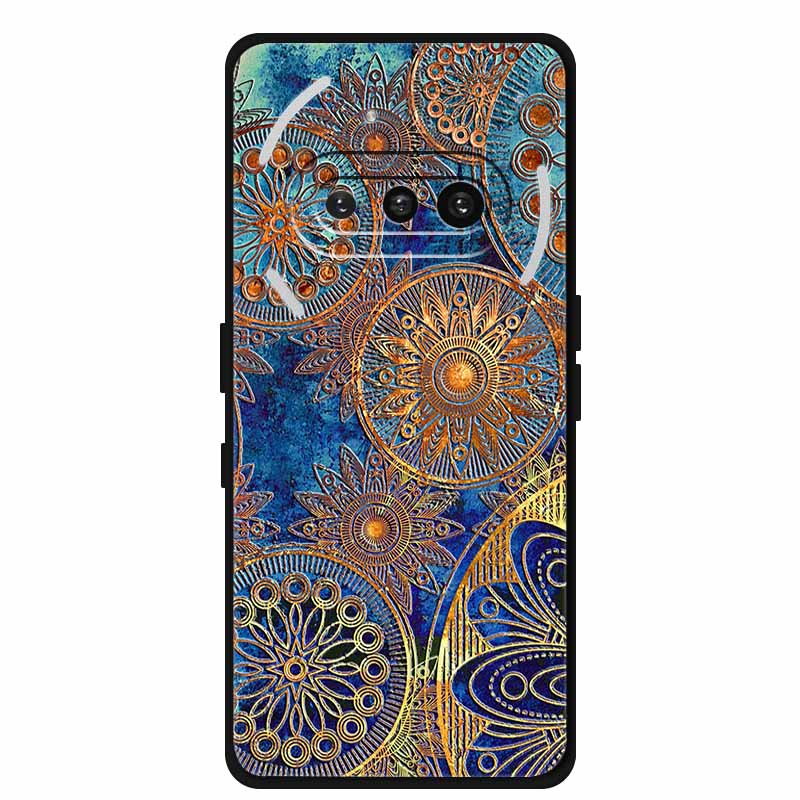 For Nothing Phone (3a) Case 3D Relief Flower Emboss Black Silicone Funda For Nothing Phone 3A A059 3D Back Cover Cartoon Bumper