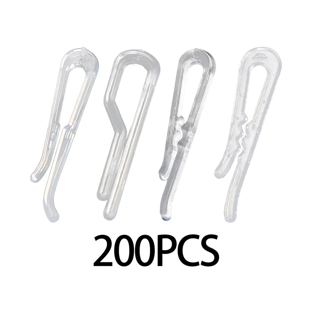200Pcs Hemd Clips Socke Röcke Tuch Clip Transparent Kunststoff Alligator Clip