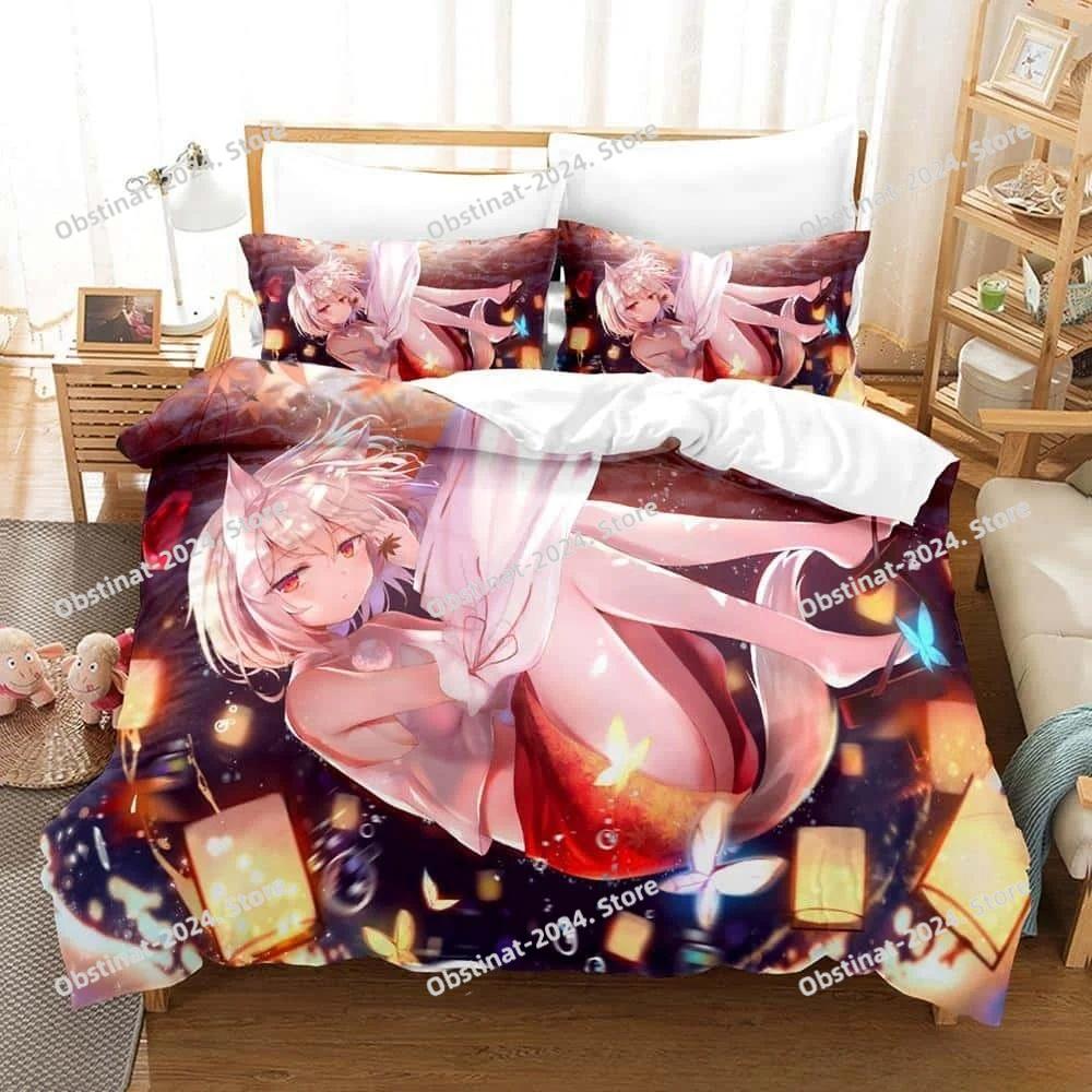 Set Biancheria da Letto Anime 3D Kawaii Ragazze Momiji Inubashiri Singolo Gemello Matrimoniale Queen King Size Set Letto Camera da Letto Adulti Bambini Set Copripiumino