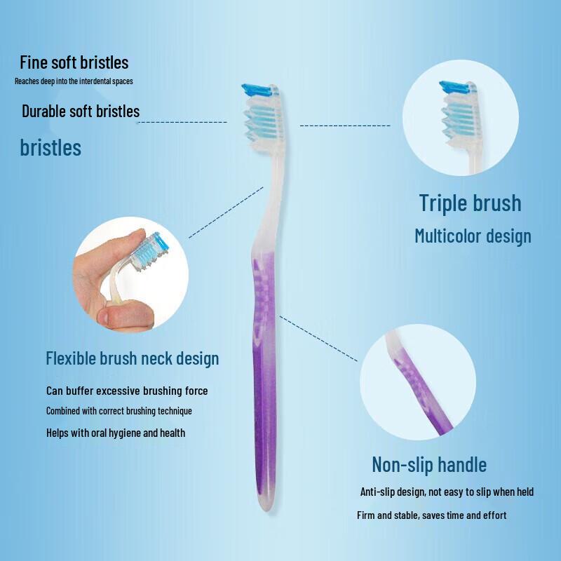 Crest Triple Care Velvet Gum Protection Soft Toothbrush, 3-Pack