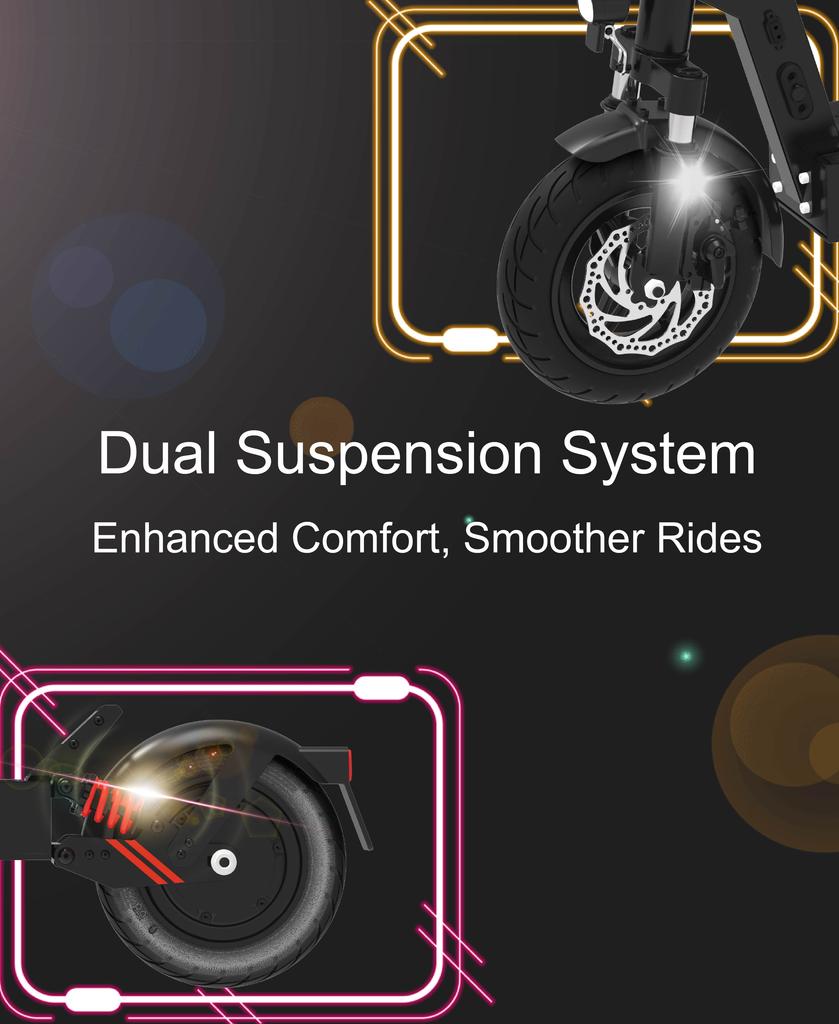 Trotinete Elétrica para Adultos DriveTron DT08, 25 mph, Autonomia de 37 Milhas, 48V 13Ah 500W, Freio a Disco Dianteiro + EABS, IPX5