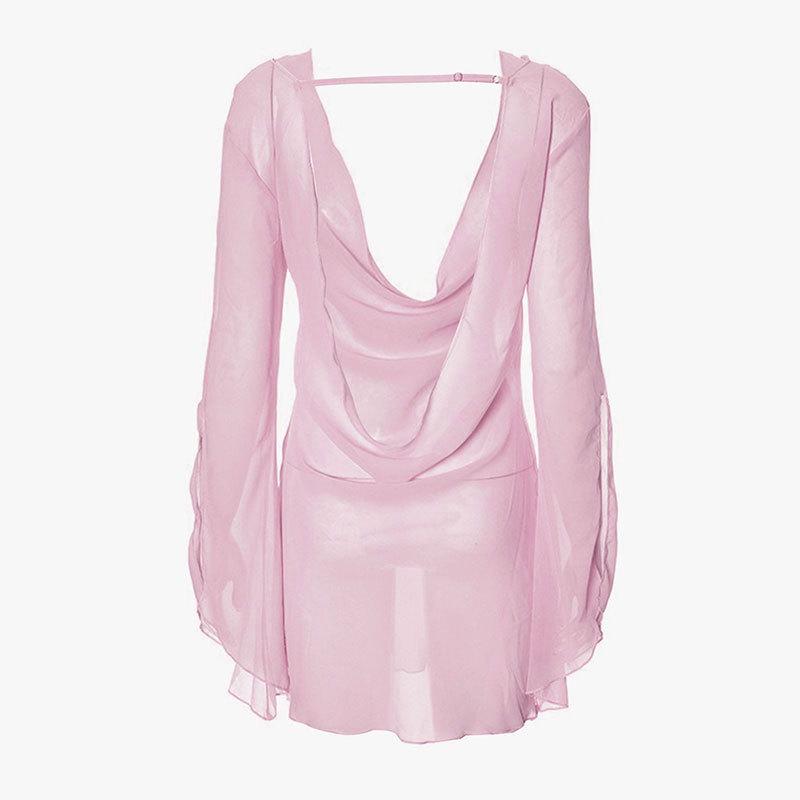 Frühjahr 2025 Damen Polyester V-Ausschnitt Bodycon Kleid: Schicker und sexy Stil für Society-Gäste