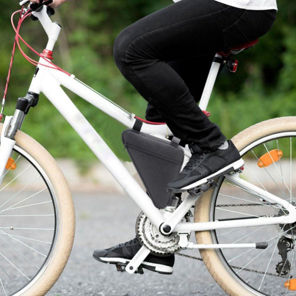 Waterproof Bicycle Triangle Bag Spacious Storage Bike Beam Hanging Bag  Outdoor Sports