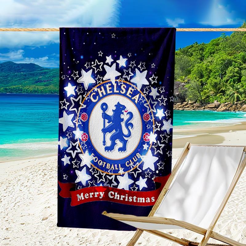 Chel-sea Fc Printed Beach Towel, Super Soft Microfiber, Perfect Gift Birthday, for Pool, Beach, Travel, for family and friends