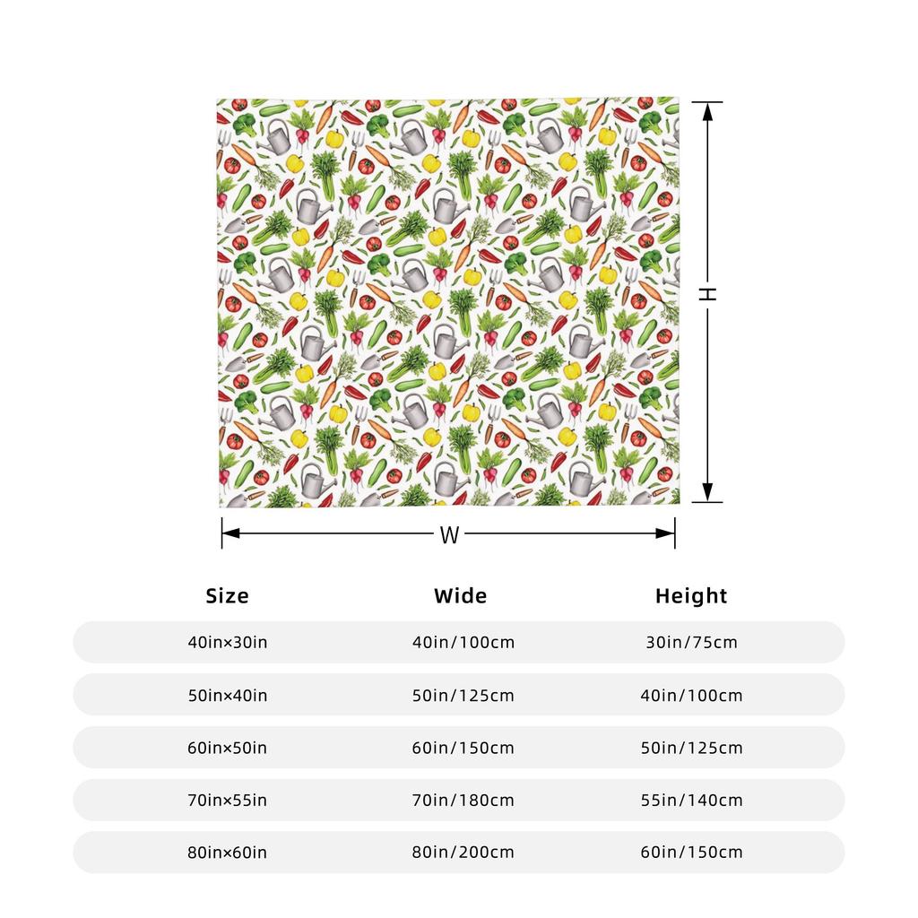 Vegetable Soup Blankets Farming Flannel Throw Blankets Home Couch Personalised Soft Warm Bedspread
