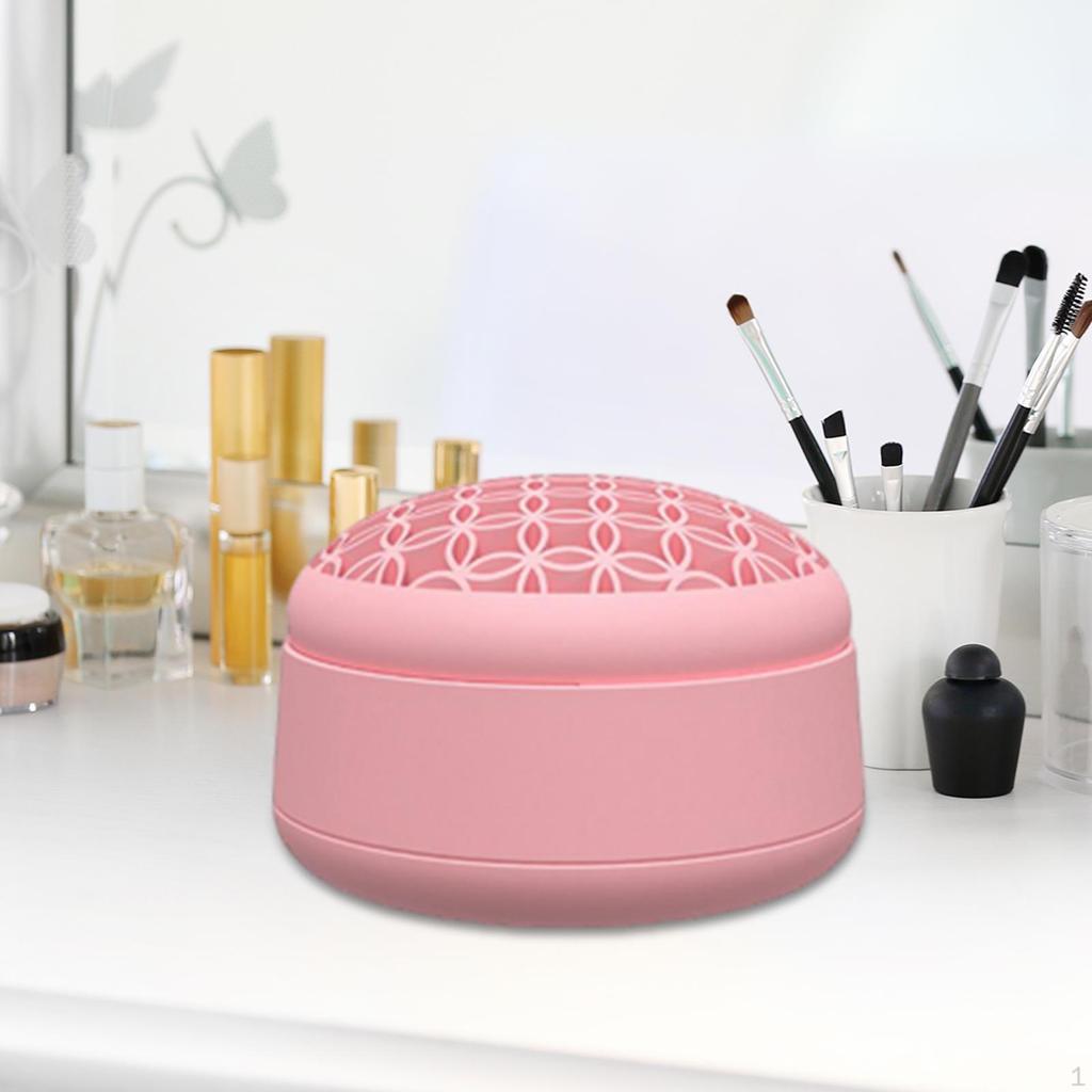 Brush Cleaner Mat Brushes Cleaning Tool Organizer Cosmetic Storage Box Makeup for