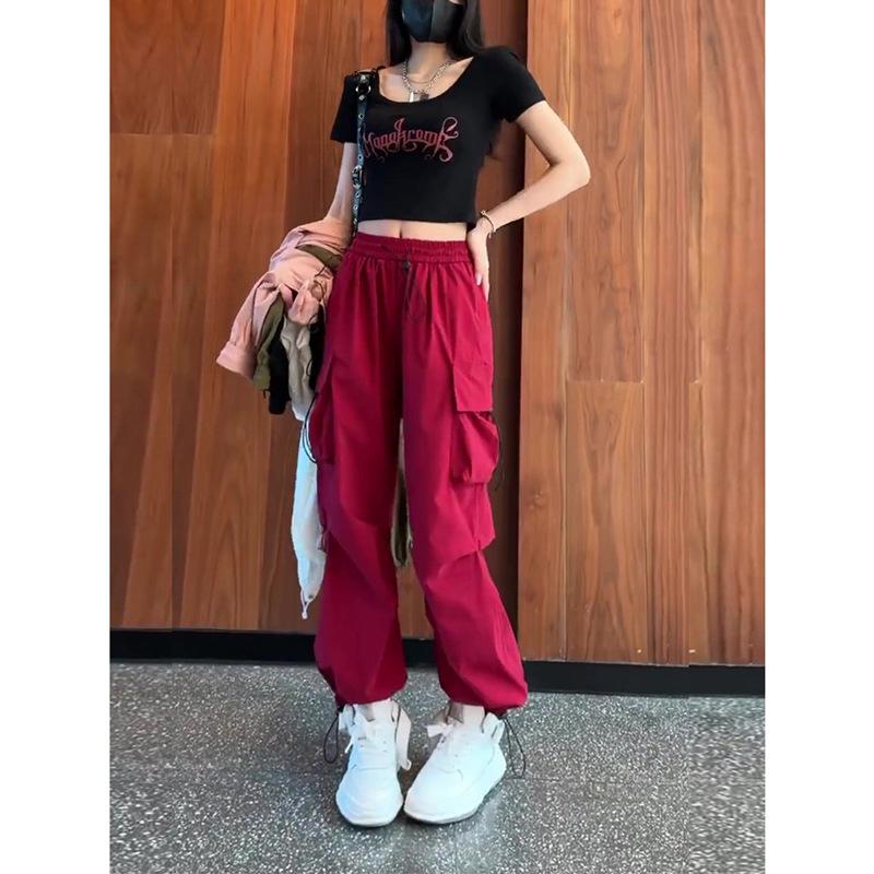 2023 Women's American-Style Wide-Leg Banana Pants for Spring & Autumn - Hip Hop Jazz Dance Casual Overalls