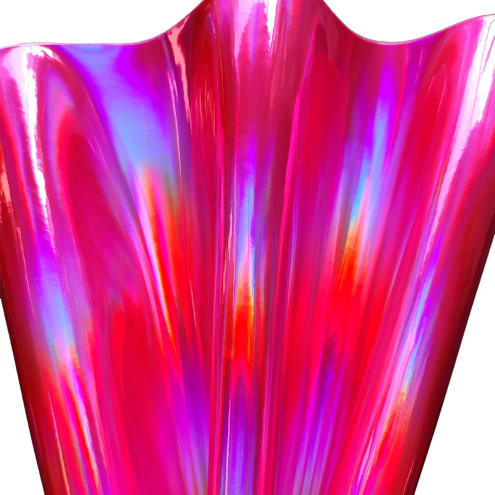 Hologram Iridescent Rainbow Mirrored Faux PU Leather Synthetic Laser Leatherette Fabric Craft Cloth DIY Bows Making Earring