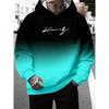 3D Digital Print Hooded Sweatshirt Men Loose Fit Casual Wear