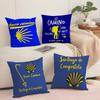 Movie C-Camino De Santiago Cushion Cover Soft Short Plush Pillow Cover Smooth Cozy Texture Aesthetic Cushion Case Home Decor