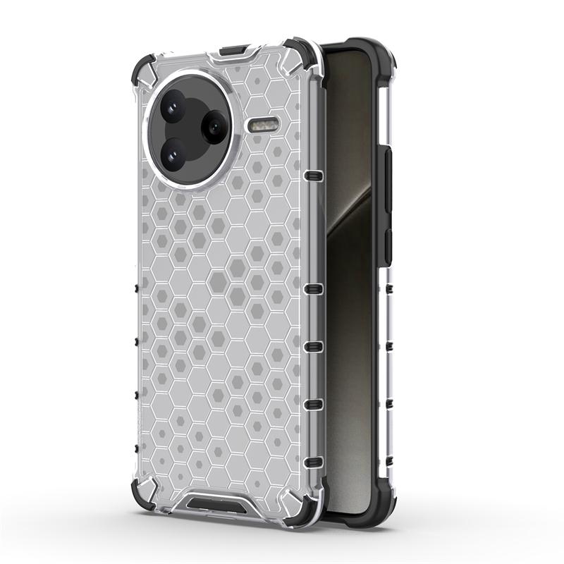 Shockproof Transparent Case For Xiaomi Poco F7 Pro Honeycomb Armor Back Case For Poco F7 Pro Case Cover For Poco F7 Pro F7 Ultra