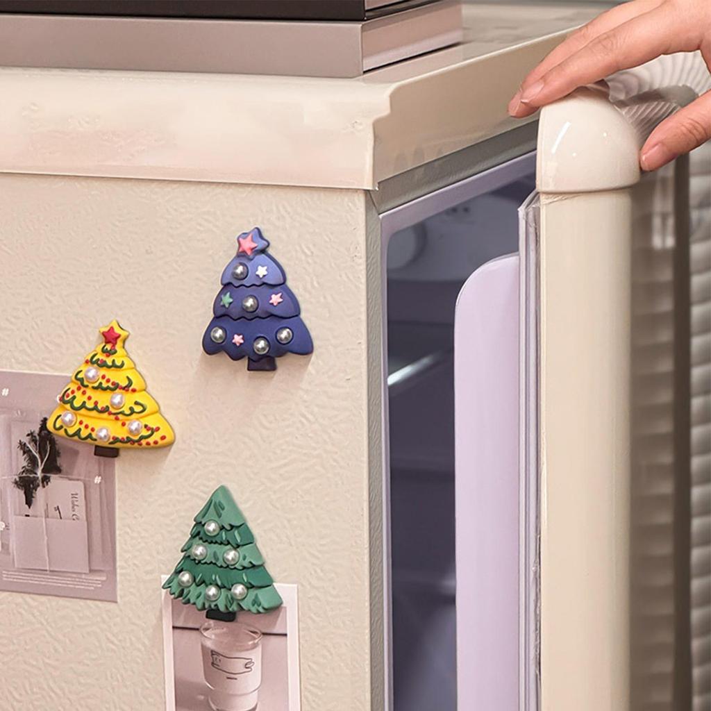 Fridge Magnets Christmas Magnetic Refrigerator Decoration Christmas Tree Fridge Magnets for Whiteboard Office And Winter Holiday