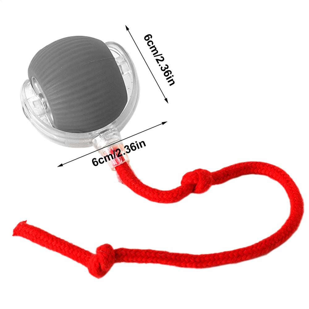 

Dog and cat toys, ball, durable, self-entertainment, with rope, cat teaser ball, pet supplies, jumping ball, thud pet toys серый