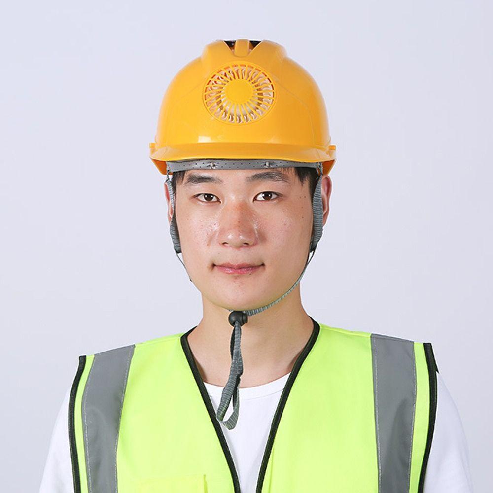 Sunscreen Solar Power Fan Helmet Adjustable Protective Cap Safety Helmet  Construction Workplace