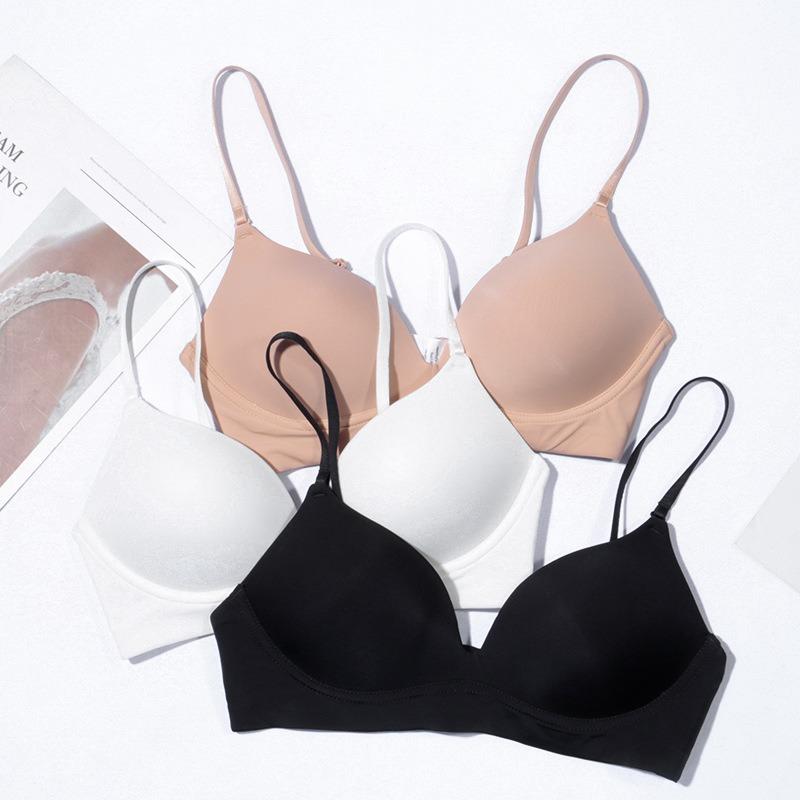 No steel ring bra summer big halter type beautiful back seamless underwear small chest gathering anti-sagging women's bra