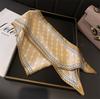 Korean Style Printed Polka Dot Double-Layer Scarf Decorative Silk Scarf for Commuting Spring/Summer Angled Hair Binding Scarf Neck Scarf Versatile