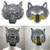 3D Wolf for Head Mask Halloween Party Wolf Costume Mask for Women Men Halloween Dress-up Christmas Party Stage Performan