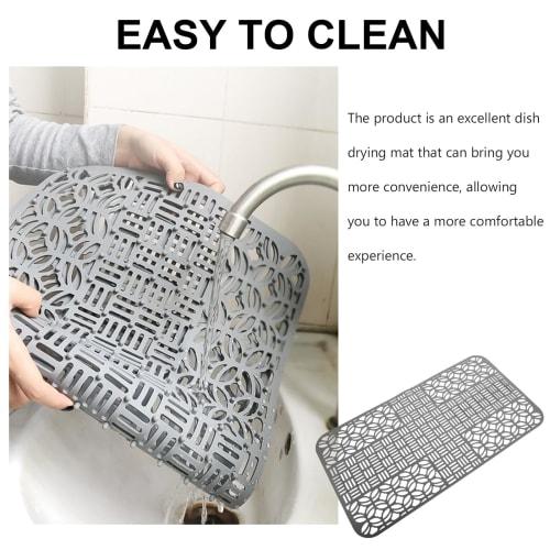 Angoily Sink Mat, 66*35cm, Cuttable, Multi-functional Silicone Sink Mat, Non-Slip, Large, Silicone Sink Mat for Coffee and Espresso Machines, Drying M