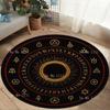 Gothic Sun Symbol Occult Carpet Dark Academia Home Decor Mystical Celestial Round Rug Mat Floormat