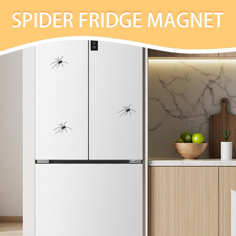 

Strong Magnets For Fridge Compact Fridge Decor Magnet Multi-Functional Spider Shape Strong Realistic Decoration For Home чорний