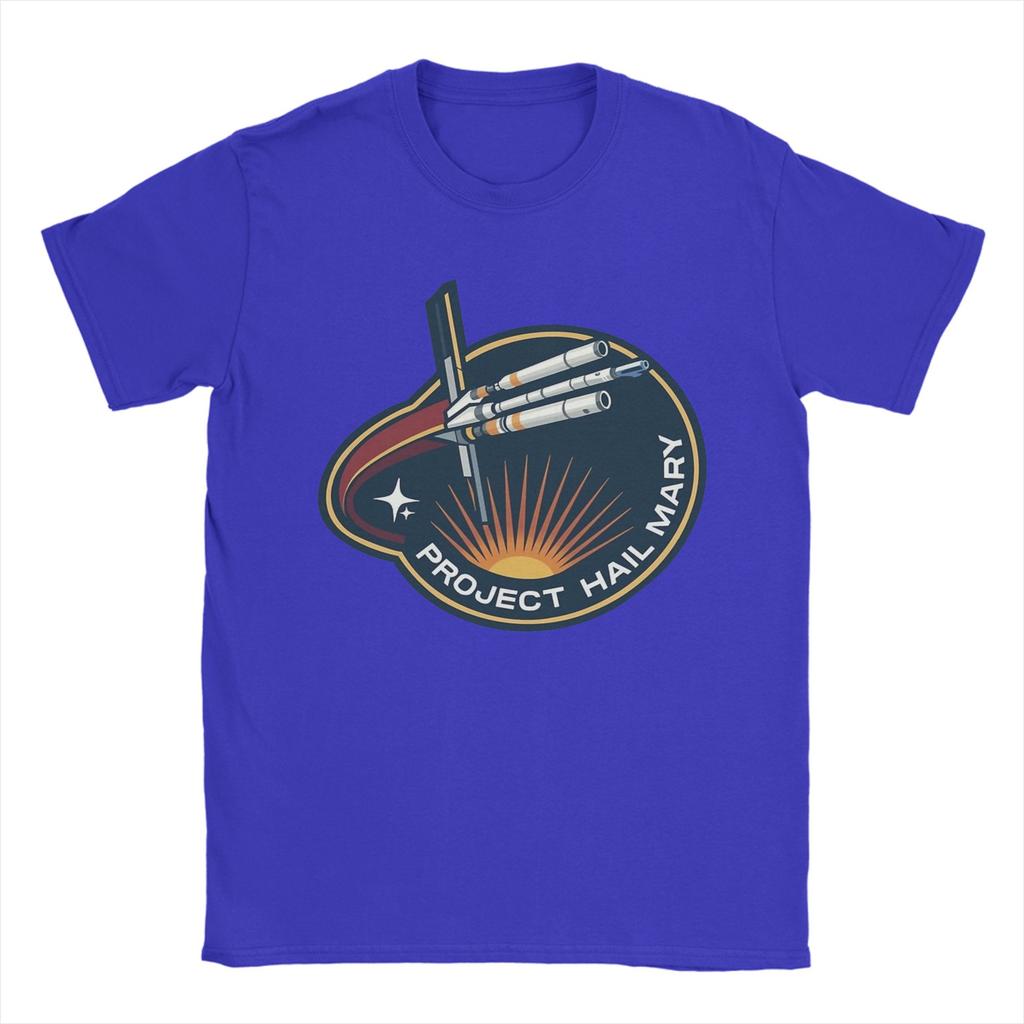 Project Hail Mary Mission Patch T Shirts Mens Cotton Fashion TShirt O Neck Tees Short Sleeve Clothes New Arrival