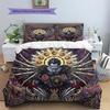 Death Note Pattern Bedding Quilt Set Quilt Cover Pillowcase Home Decoration Birthday Gift (1 * duvet cover + 2 * pillowcase, without core)