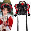 Herbst/Winter Hanfu Perücke und Pompon Stirnband Haaraccessoires Set