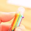 20 PCS Multicolor Ballpoint Pen 6 Colors 0.5mm RetractableTransparent Simple Ballpoint Pens Suitable Office School Use Graduation Season Back School