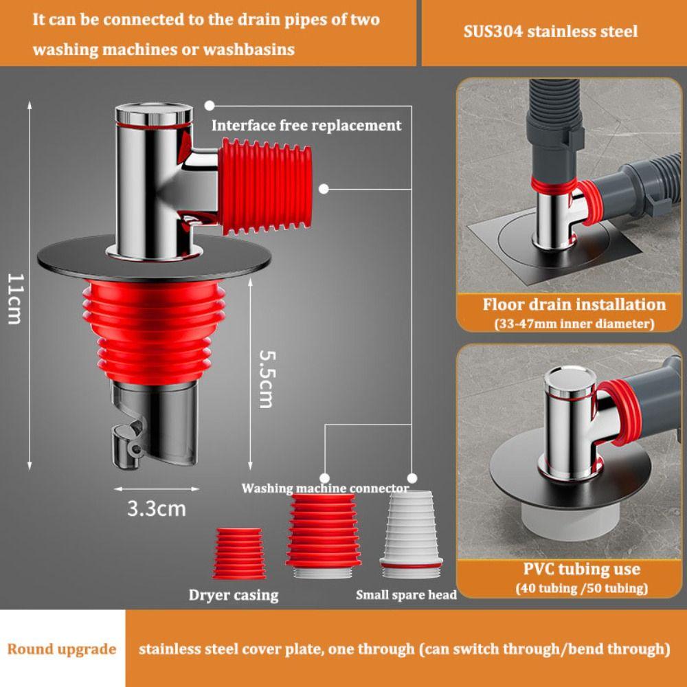 Stainless Steel Floor Drain Backflow Preventer Universal Shower Drain Cover Floor Strainer  Garage
