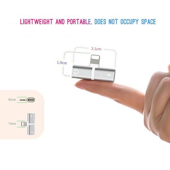 Mini Portable 8Pin Headphone Jack Adapter Charge Audio Converter for iPhone