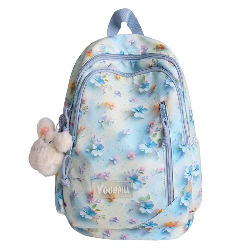 

Мультяшный граффити рюкзак для ученика младшей школы, школьный рюкзак для девочки, рюкзак большой вместимости Large синий