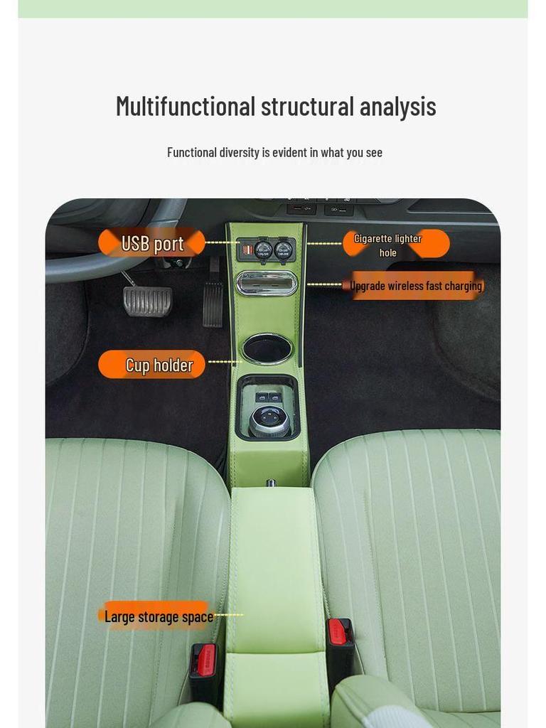 Panda Mini Armrest Box for Electric Vehicle Interior Modification