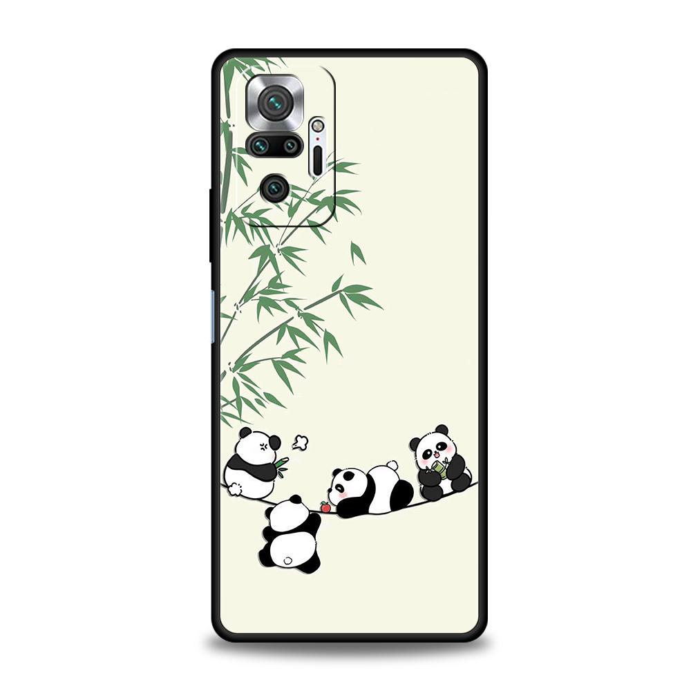 

Мультяшный чехол для телефона с пандой для Xiaomi Redmi Note 14 5G 13 12 10 11 Pro Plus 4G 14C 13C 12C 10C 9C, мягкий чехол из ТПУ Redmi Note 11Pro