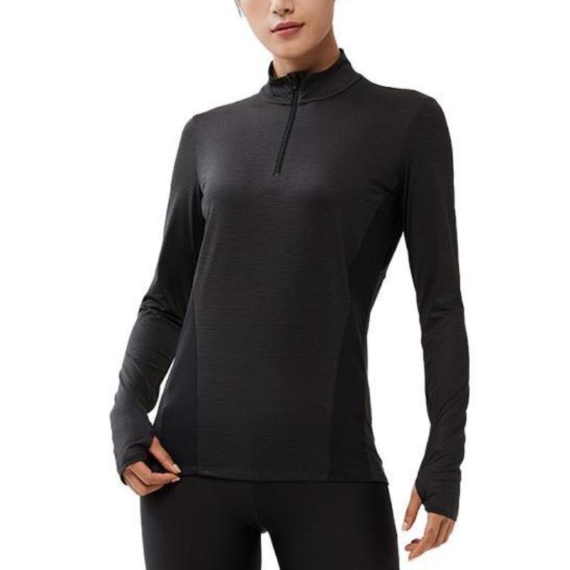 

DECATHLON Solid Collar Quick Dry Breathable Long Sleeve T-Shirt Women s 38/S