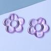 Colored Perforated Beads Hollow Flowers-Shaped Pendant DIY Clothing Accessories Earrings Hairpin Phone Shells Material