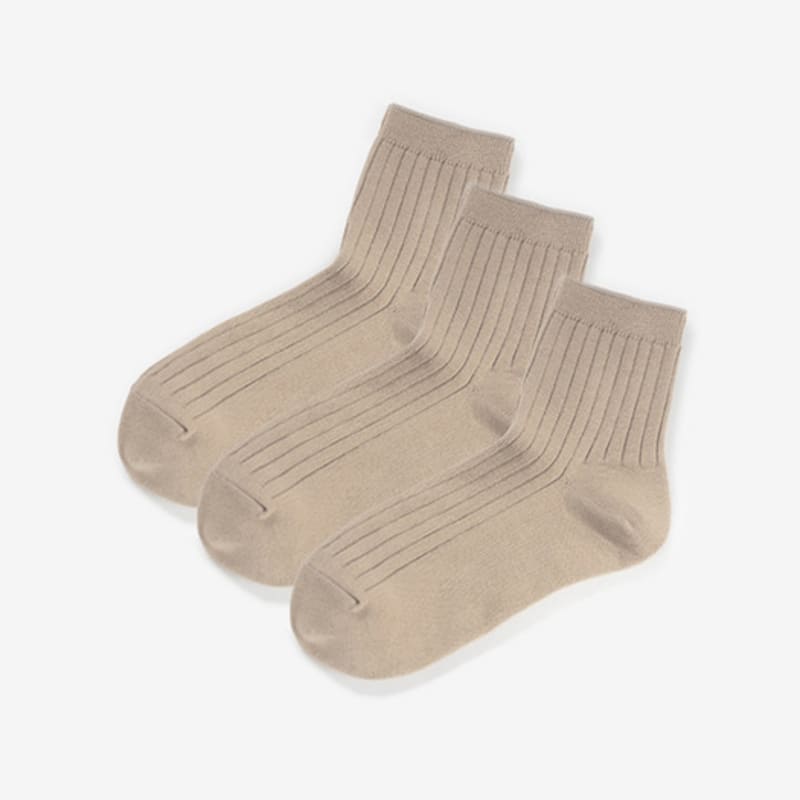 

Abiruz Women s Casual Socks WSP-32 Beige 3-Piece Set Woman(220~250mm)