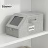 Reinforced Hat Storage Container Baseball Cap Box, with Clear Viewing Lid, Dustproof Breathable Non-woven Custom Box Container, Stackable Organizer