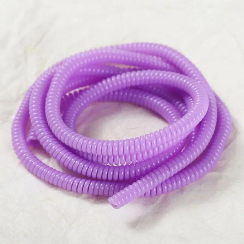 Color 60CM Solid Cable Hold Colorful TPU Spiral USB Charger Cable Cord Protector Wrap Cable Winder Home Organizer
