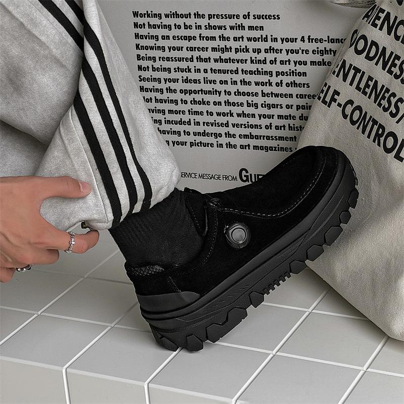 3652 Outdoor Men's Shoes Spring New Thick-soled Heightening Leather Thick-soled Heightening Shoes Fashion Tooling Casual Shoes