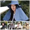 Breathable Mountaineering Cap Elastic Women Sun Cap Ponytail Cap Shawl Fisherman Hat  Travel