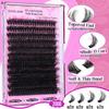 14-20mm Fluffy Cluster Lash Extenstions Natural Matte Black Professional False Eyelashes 200D DIY Manga Lashes Supplies Makeup