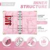 A6 Money Saving Organizer PU Leather Budget Binder Marble Notebook Budgets Planner  Envelope Office School Supplies