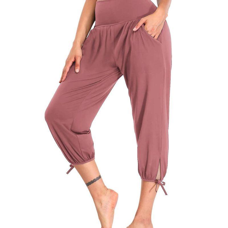 Fashion Personality Punk Elegant Women's Yoga Pants Loose Comfort and Casual Cropped Pants Knitting Jogger Pants