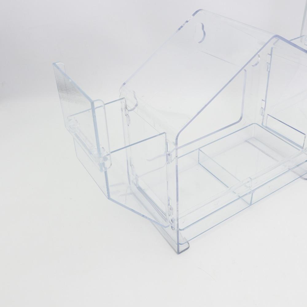 Clear Window Birds Feeder with Suction Cup Squirrel-Proof Bird Feeding Trays Spacious Birds Feeding House Parrot Parakeet