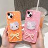 3D DIY Hello Kitty Bow Case For Samsung A57 A56 A17 A07 A53 A14 A15 A55 A32 A53 A35 A26 A12 A03 A52 A13 5G 2 in 1 Phone Casing