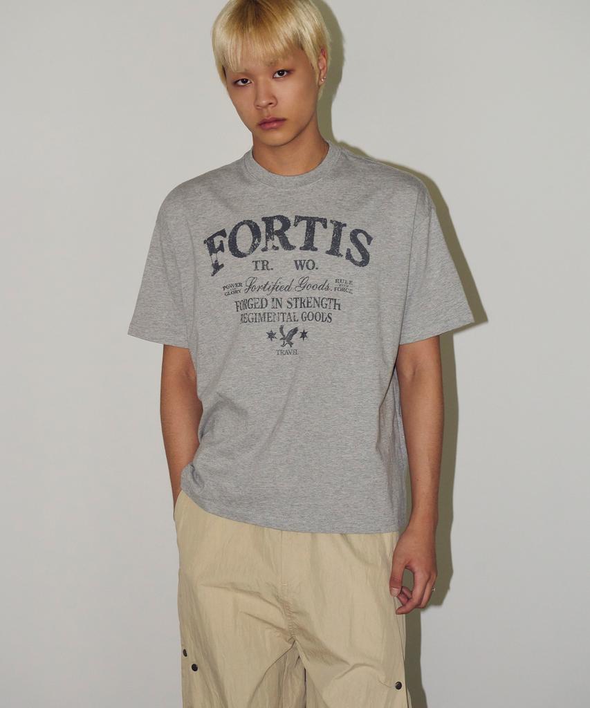 TRAVEL Fortis Crop Short Sleeve Tee Gray