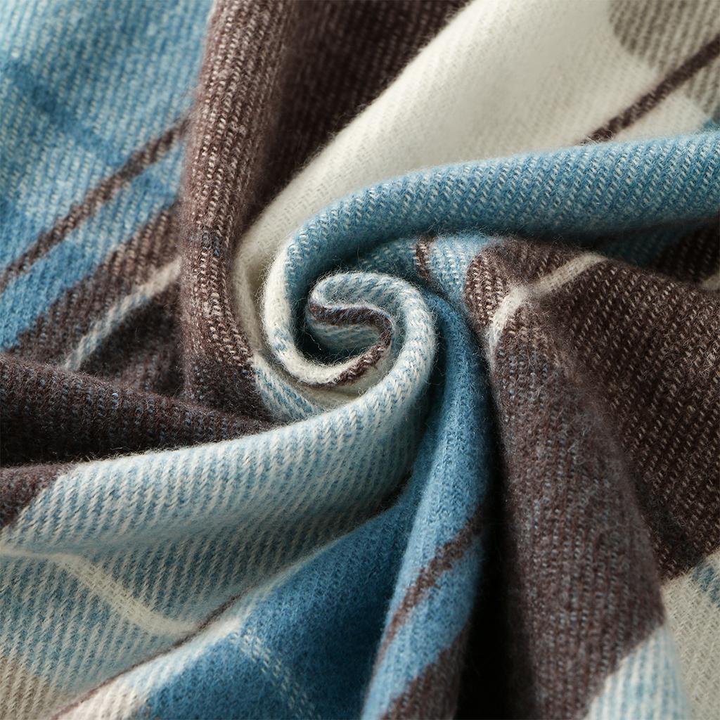 Fashion Vintage Plaid Stripe Scarf Winter Warm Imitation Cashmere Women Long Soft Thickened Female Scarves Tassel Shawl Wraps