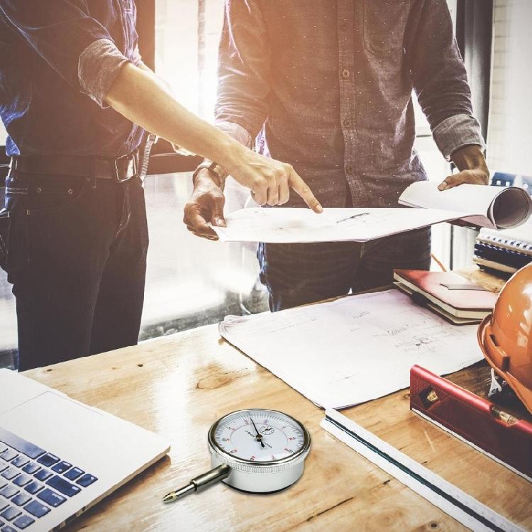 Mechanical Dials Indicator Gauge, Stainless Steel 0.01mm Accuracy for Detailed Part Measurement Work Dimension Checking