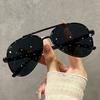 Occhiali da sole stile Aviator con montatura grande, protezione UV, lenti polarizzate, montatura in metallo leggera e resistente per uso esterno